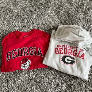 UGA champion long sleeve and hoodie